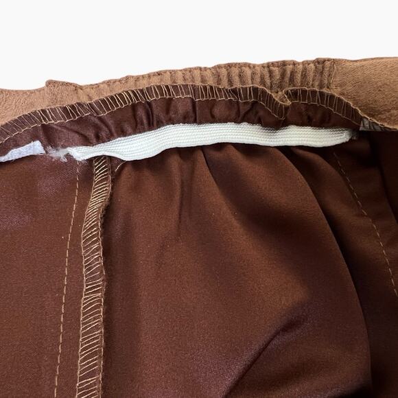 Napa Valley Midi Skirt Womens 14 Brown Faux Suede A Line Back Zip Western Y2K - Picture 7 of 7